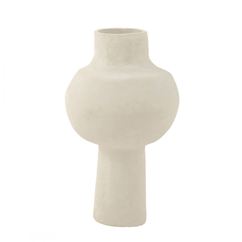 VASE DECOR PAPER MACHE WHITE 50